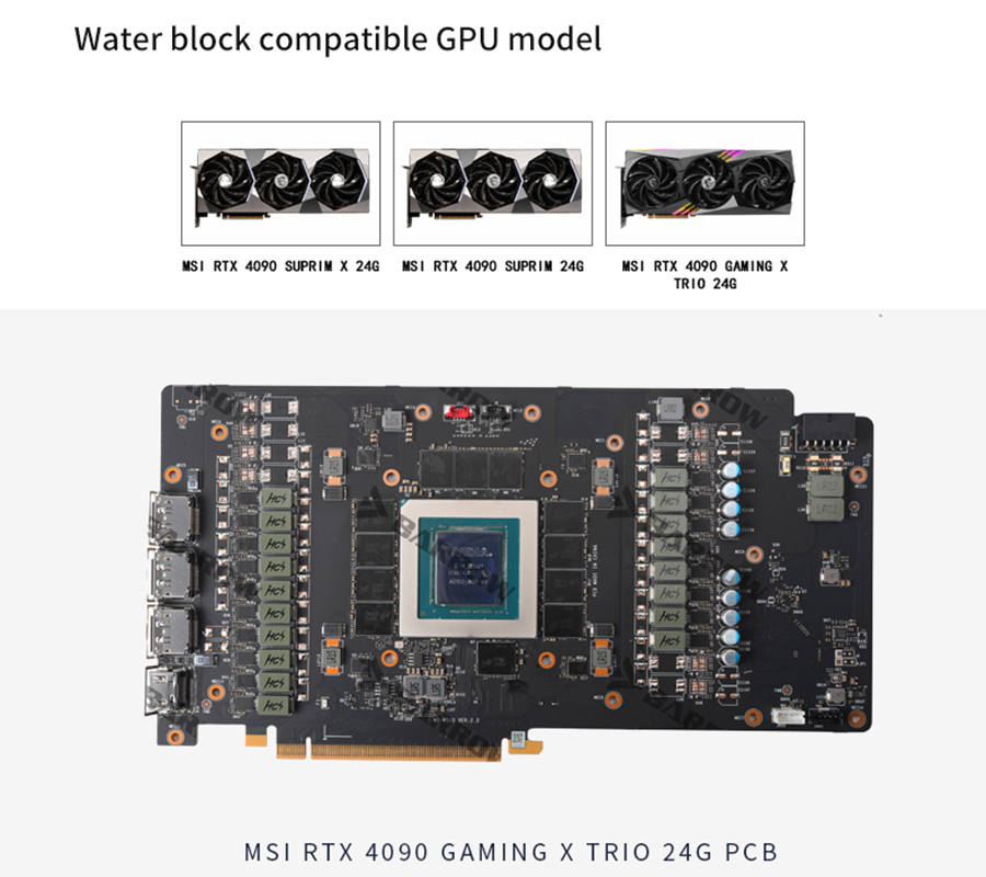 Водяной блок графического проц – обзор и цена Rtx 4090 Water Block Full Cover