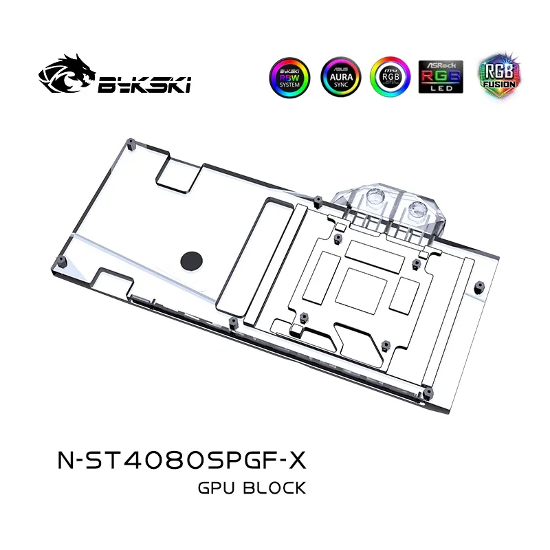 Водоблок Bykski N-ST4080SPGF-X – обзор и цена Rtx 4080 Water Cooling Block