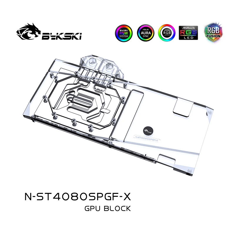 Водоблок Bykski N-ST4080SPGF-X – обзор и цена Rtx 4080 Water Cooling Block